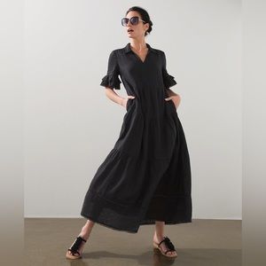 Chico’s Tiered Linen Maxi Sun Dress Chico’s 2 12-14 L-XL